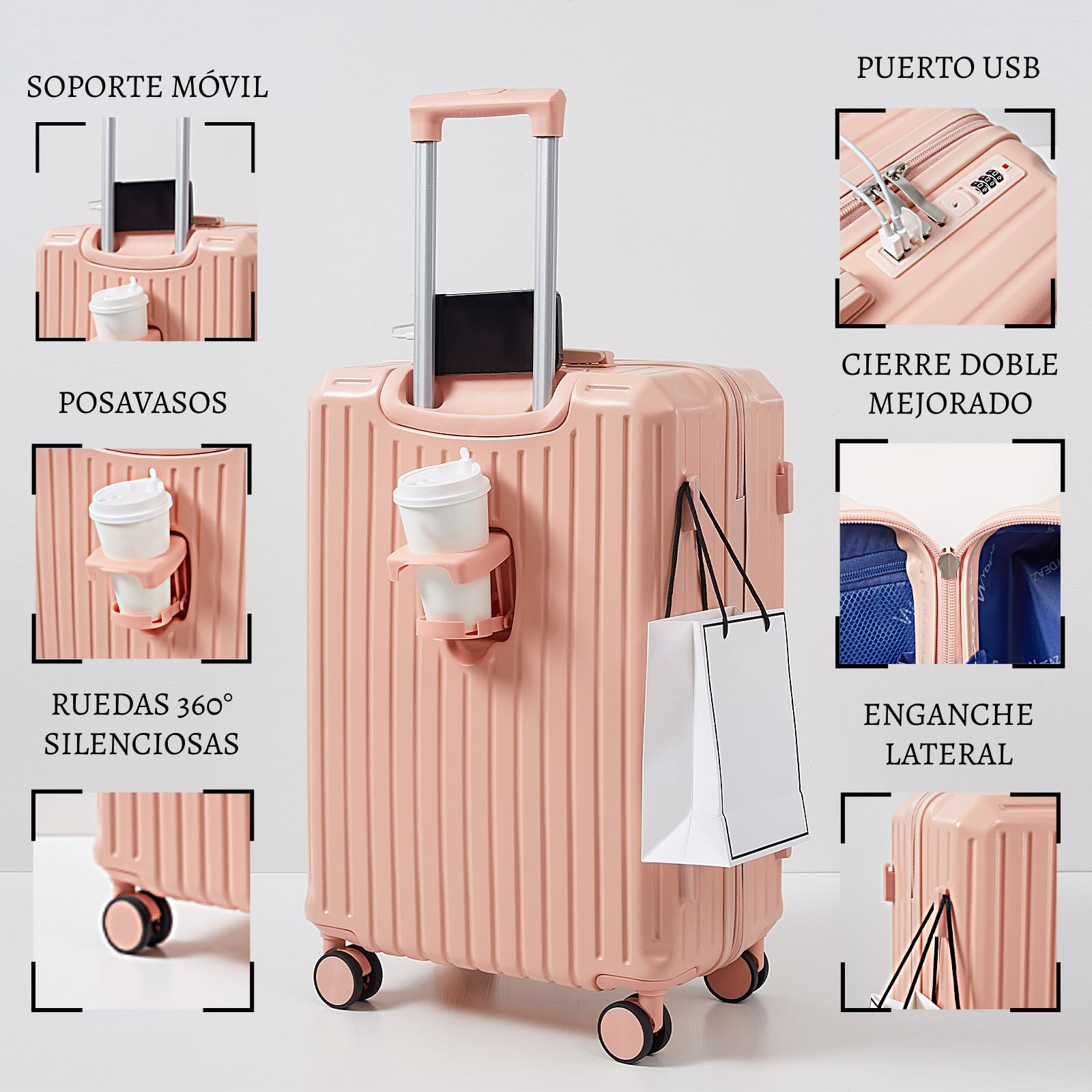Maleta de Viaje Grande 76x50x32 cm Rígida ABS + PC con Cerradura TSA – Ideal para Facturación 23 kg, Ruedas Giratorias 360º Silenciosas — view 11