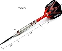 Vista 10 de CUESOUL Professional Tungsten Steel Tip Dart Set 85% Tungsten 22g/24g/26g-Glory Series