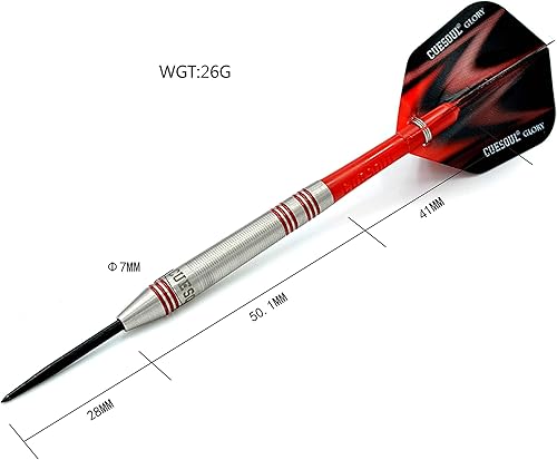 Miniatura 10 de CUESOUL Professional Tungsten Steel Tip Dart Set 85% Tungsten 22g/24g/26g-Glory Series
