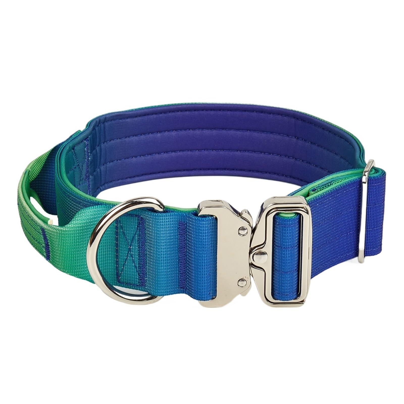 Verstellbares Halsband 5 cm breites Hundeleinen- und Halsband-Set for große Hunde, strapazierfähiges Training, mehrfarbige Größen(Green Collar,M-5cm 41-56cm)