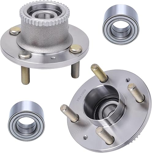 Detroit Axle - Kit de 4 rodamientos y bujes de rueda para Chevrolet Aveo Aveo5 Pontiac G3 Wave Suzuki Swift+, 2 rodamientos de rueda delantera, 2
