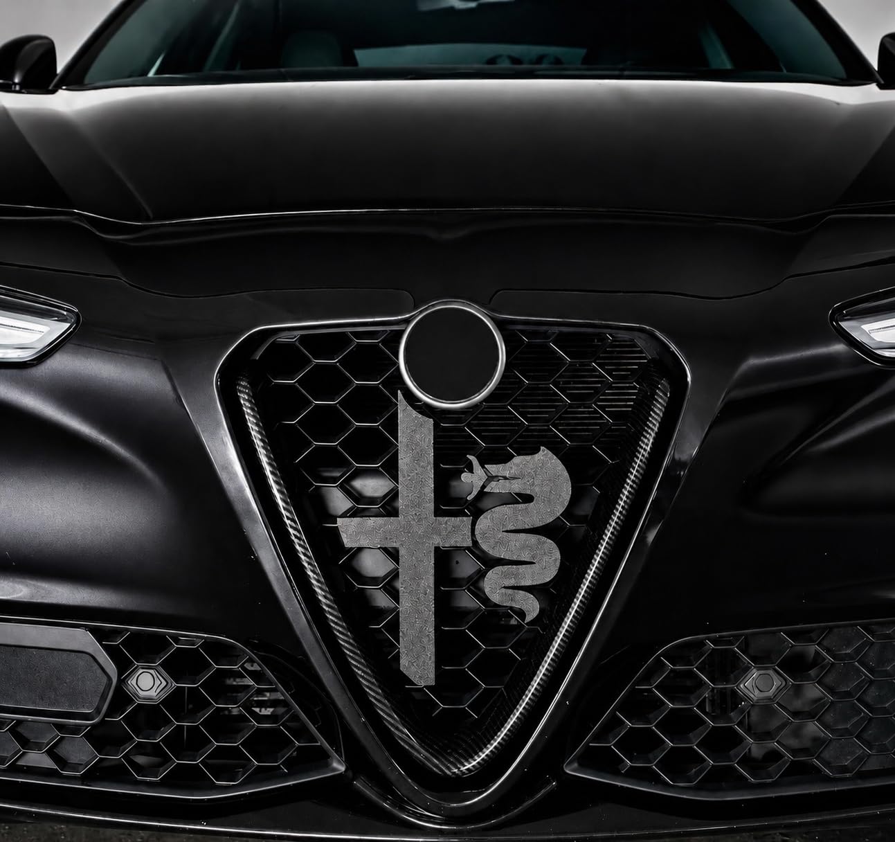 Logo per Griglia Alfa Romeo Giulia Stelvio Stemma Tuning