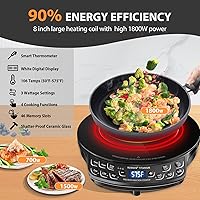 Vista 2 de Nuwave Induction Cooktop, Improved Hot Plate with Digital Probe , 106 Temps 100°F-575°F, 3 Watt Settings, Portable Induction Burners for Cooking