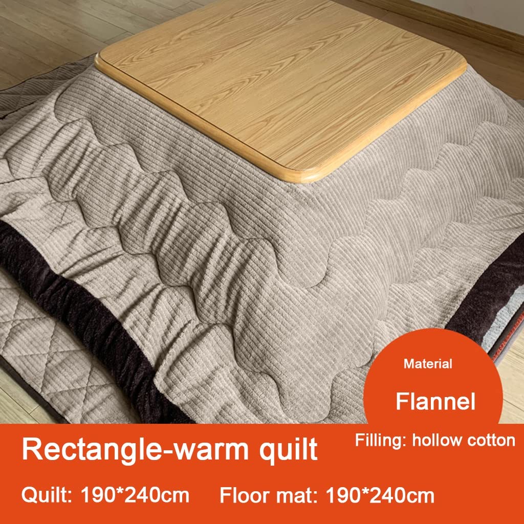 Tavolini Riscaldamento a Pavimento per caffè, Set Kotatsu Invernale, Riscaldamento Kotatsu Giapponese, Multifunzionale, Un Regalo Caldo per la Famiglia (Colore: Colore del Legno, Dimensioni: