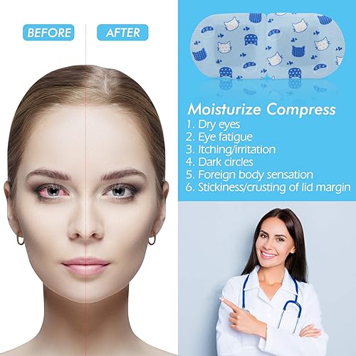 Miniatura 5 de Jekeno Máscara de ojos de vapor, 16 paquetes de máscaras de ojos para ojos secos, ojeras e hinchazón, 40-60 minutos, máscara de ojos caliente de