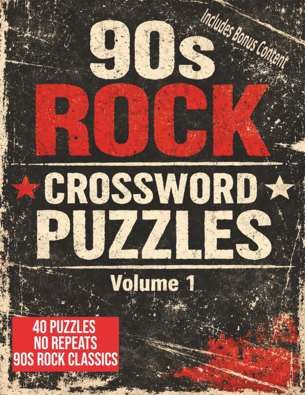 90s Rock Crossword Puzzles – Volume 1 (90s Rock Puzzle Books)