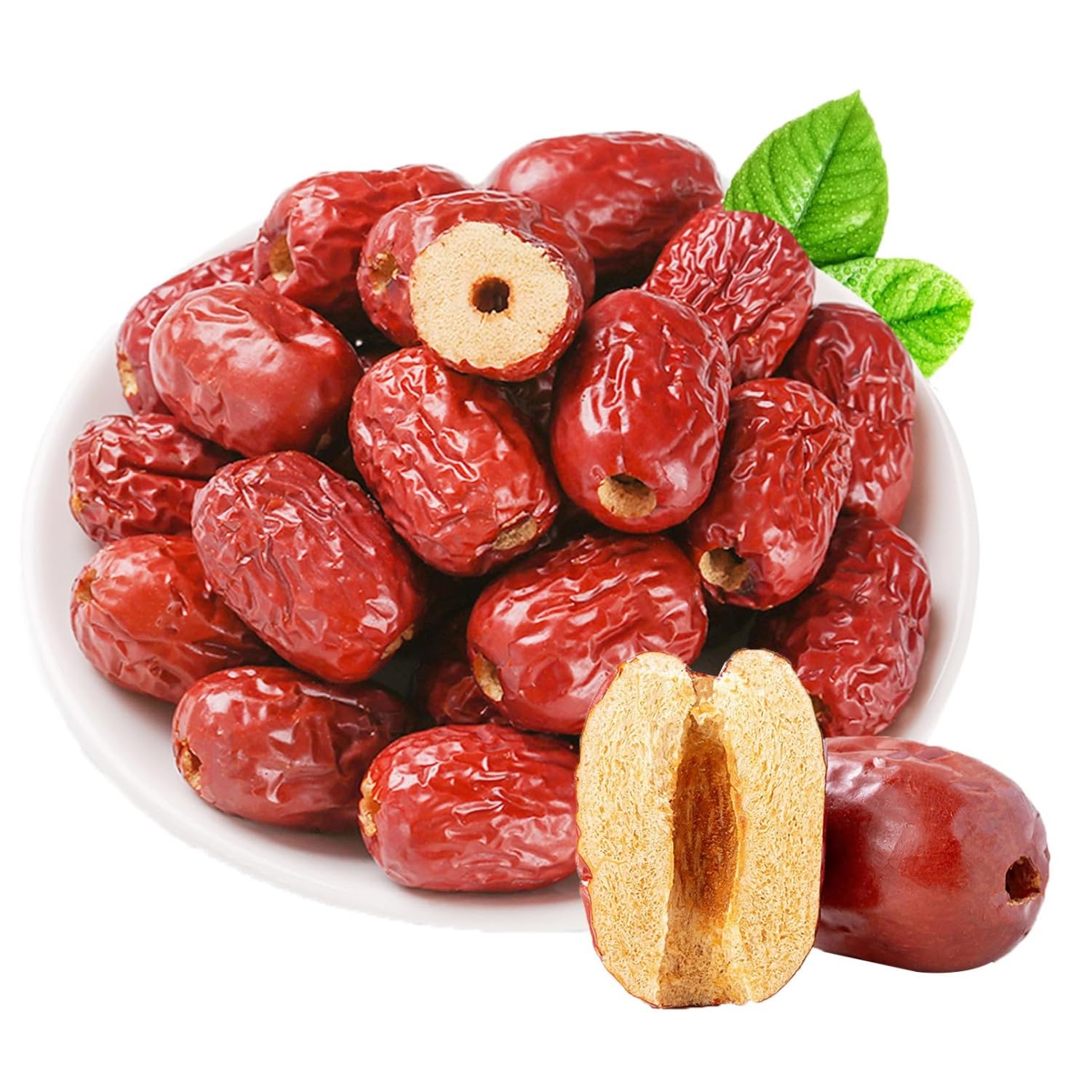 JGFWAT entsteinte rote Datteln,Chinesische Süße Getrocknetem,Rein natürlich ohne Zusatzstoffe,Geeignet zum Kochen/Trinken/Backen/für Suppen/als Heimdekoration (240g)
