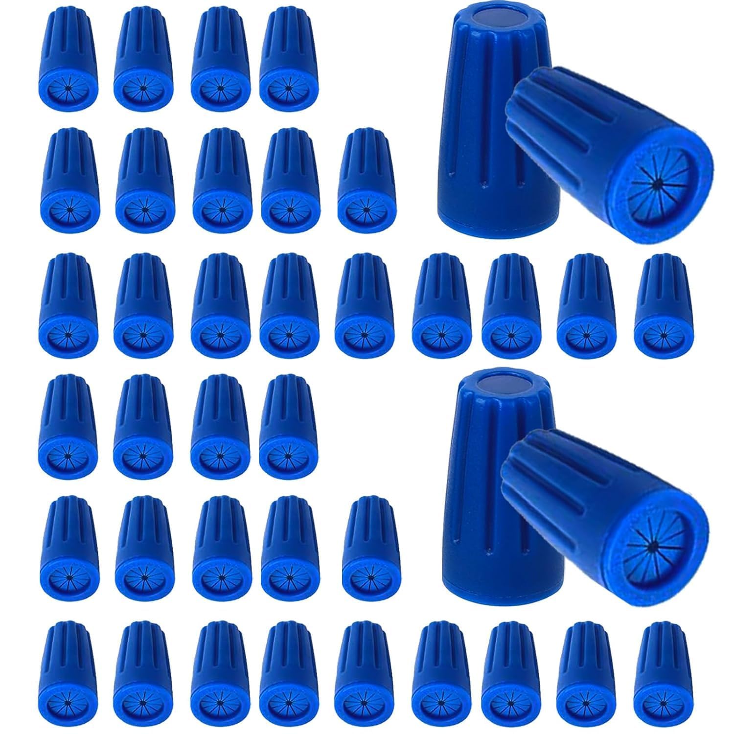 Gibbab Waterproof Outdoor Wire Electrical Connectors,Sealant Twist Nuts Caps Cable Terminal Connector Gel for Landscape Light, Building Application, Wet Location Installation, Medium, Blue, 40PCS — image 1