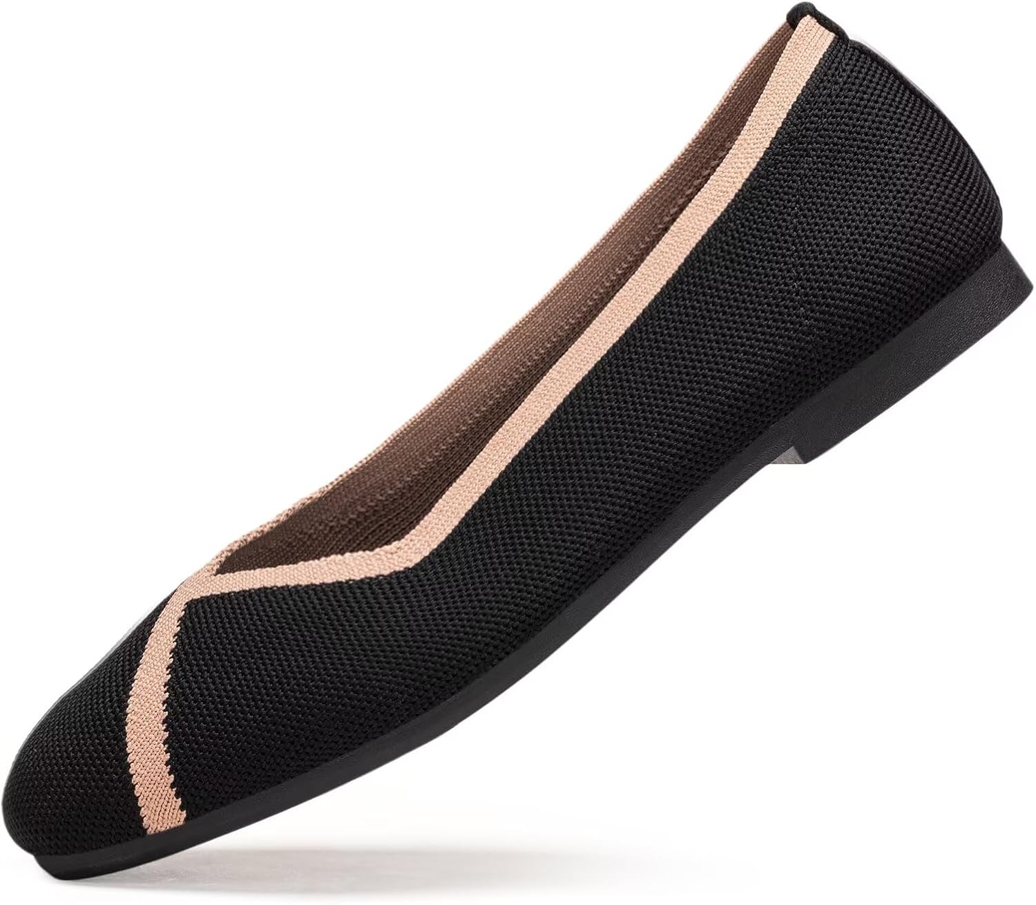 Frank Mully Womens Square Toe Flat Shoes Comfortable Knitted Flats Work Flats for Woman - Image 8