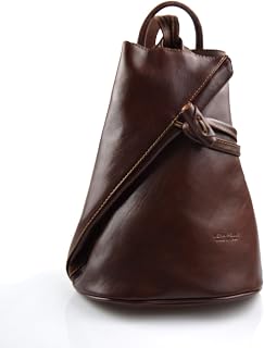 Luxury leather backpack travel bag weekender sports bag gym bag leather shoulder ladies mens bag satchel original made in Italy brown