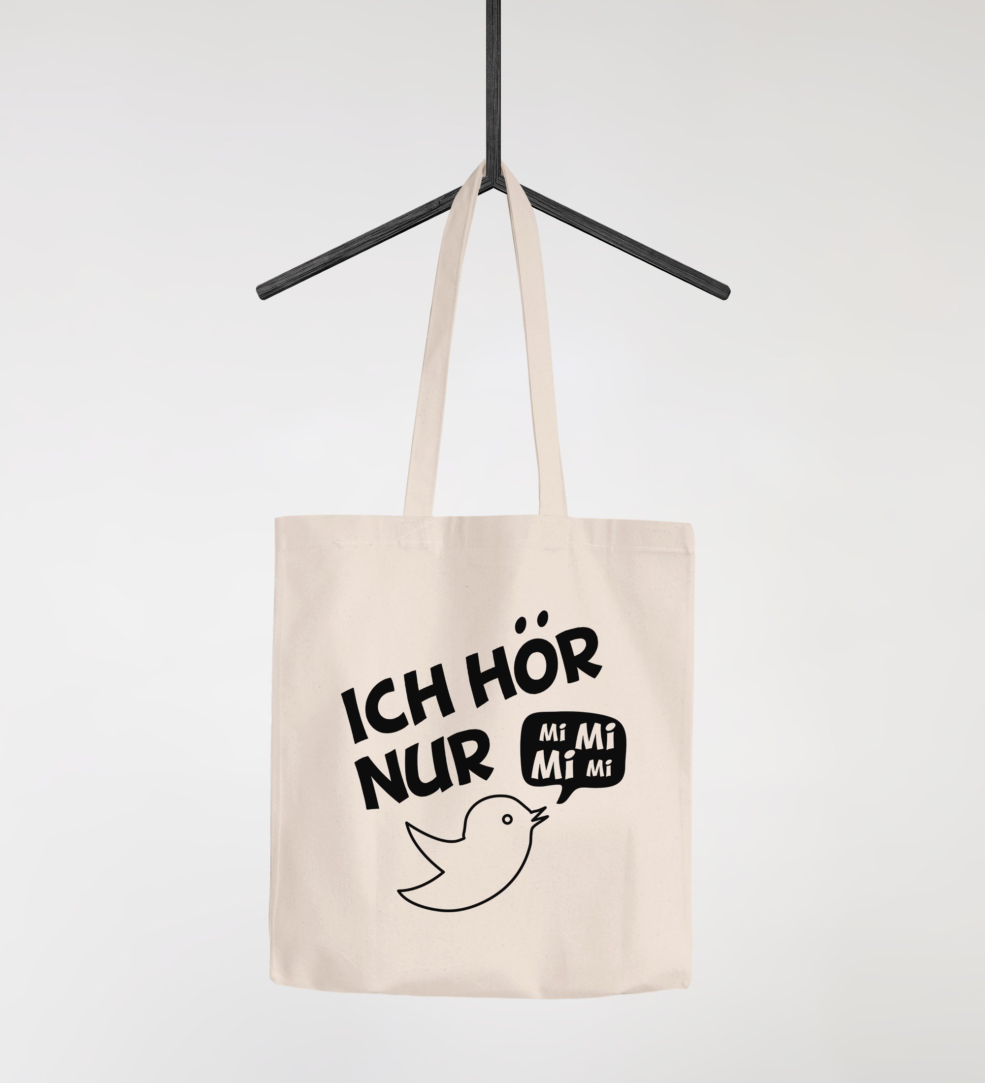 Jutebeutel Mit Spruch „Ich Höre Immer Nur Mimimi“ – 38x52 Cm, Aus Baumwolle, Waschbar, Bedruckt