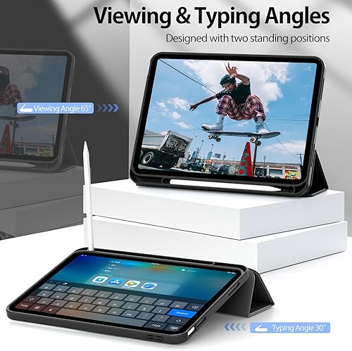 Miniatura 4 de Kenke Funda para iPad de 1110 generación con soporte para lápices de 1110.9 pulgadas 2025 A162022, carcasa trasera de TPU suave, funda híbrida