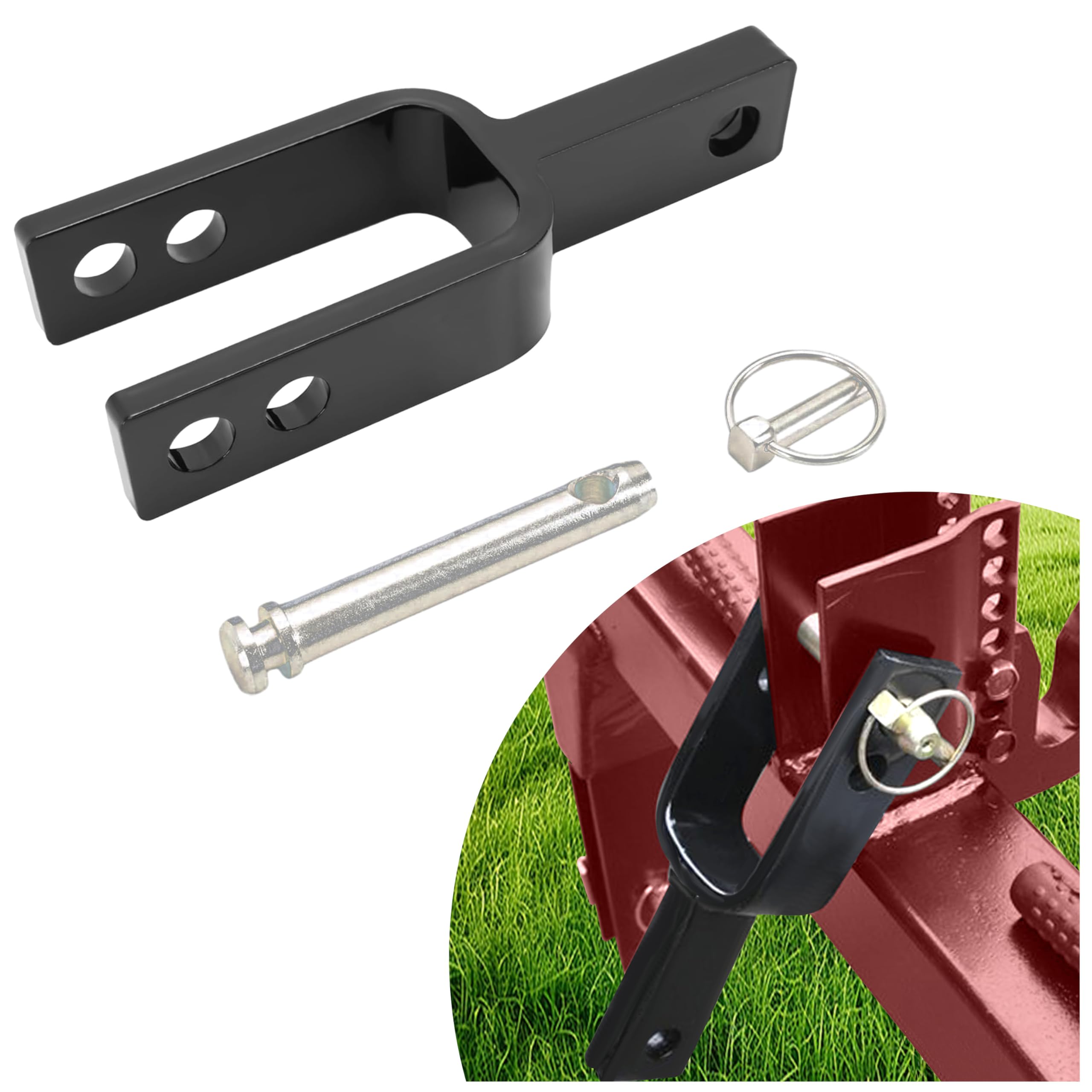 HECASA Adaptador de enganche rápido versátil adecuado para tractores de categoría 1 de 3 puntos utilizados para ajustar el movimiento del soporte de enlace superior