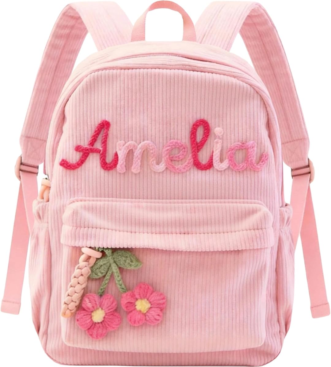 Kids Corduroy Backpack with Custom Embroidered Name