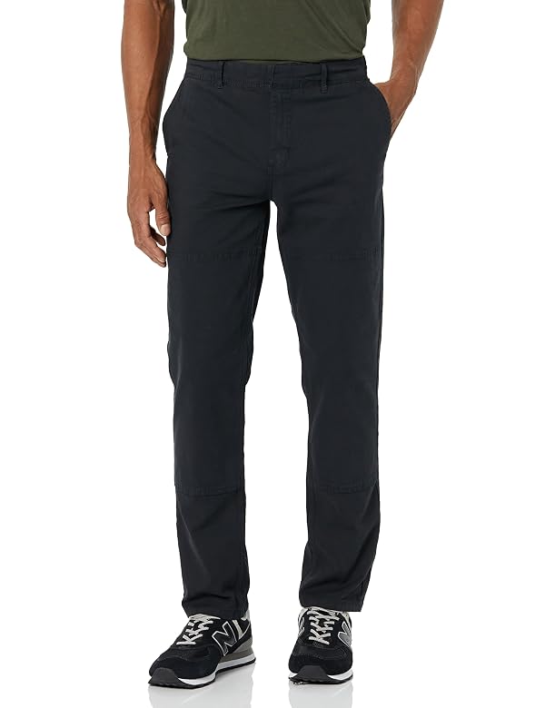 Amazon Essentials Men's Stretch Canvas Double Knee Utility Work Pant (Previously Goodthreads), Black, 38W x 28L by Amazon Essentials - Used condition - Image 4