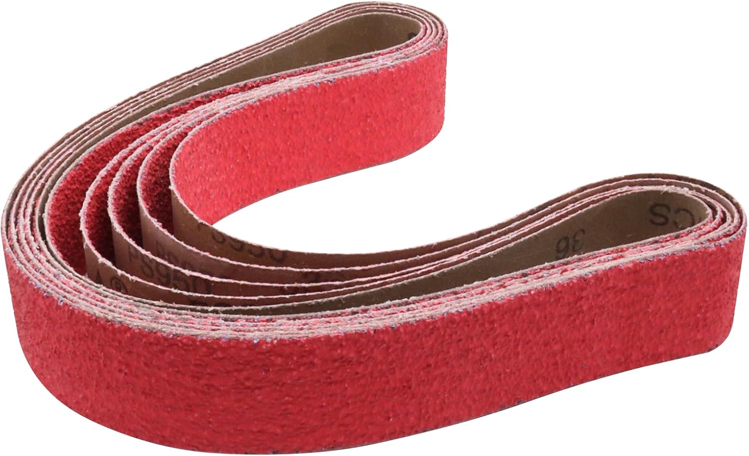 2 x 42 Inch Ceramic Grinding Belts, 36 Grit 2x42 Metal Sanding Belt, Sharpening Sander Belts for Knife Metal, 5 Pack