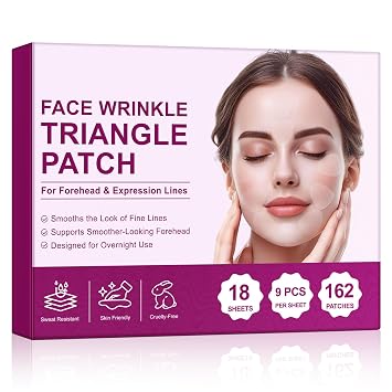 Forehead Wrinkle Patches for Smile Line Patches, Anti Wrinkle Patches For Lip & Face Lift Tape & Neck Wrinkle, For Eye, Frown, Crows Feet, Face Tape for Wrinkles Overnight, 162 Pcs