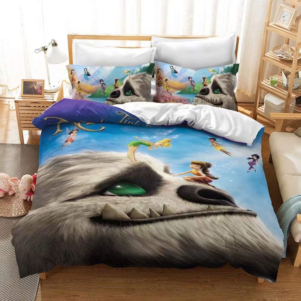 Alluring tinkerbell bedding set Buy 3d Anime Bedding Sets Gils Gift Movie Cartoon Tinkerbell 3pcs 1 Duvet Cover 2 Pillow Cases King Size Xmas Christmas Birthday To My Kids Online In Turkey B08twrljgc