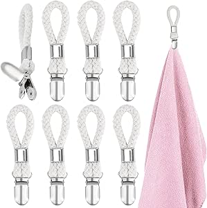 Clip Per Asciugamani RUIJIE® - Set Da 8 Con Corda Di Cotone E Distanziatori Di Plastica - Foto 11