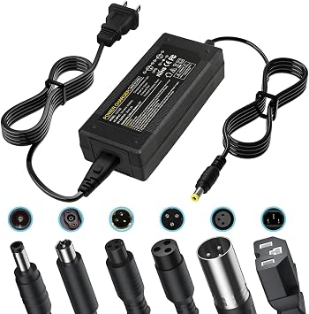 PUKOKAL 29.4V 2A Hoverboard Charger Universal 24V Lithium Battery Charger with 7 Plugs for Electric Scooter GoTrax G1 Edge Nova GKS Hoverfly SRX NOT for 36V/42V