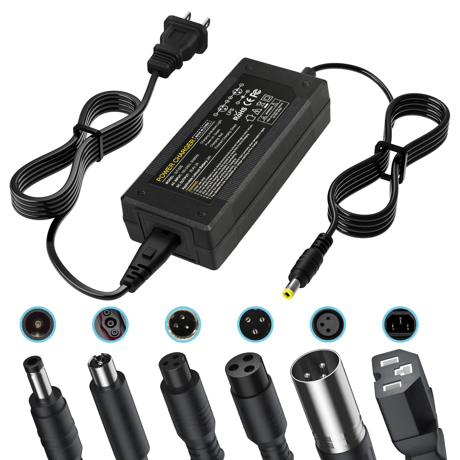 Amazon.com: PUKOKAL 29.4V 2A Hoverboard Charger Universal 24V