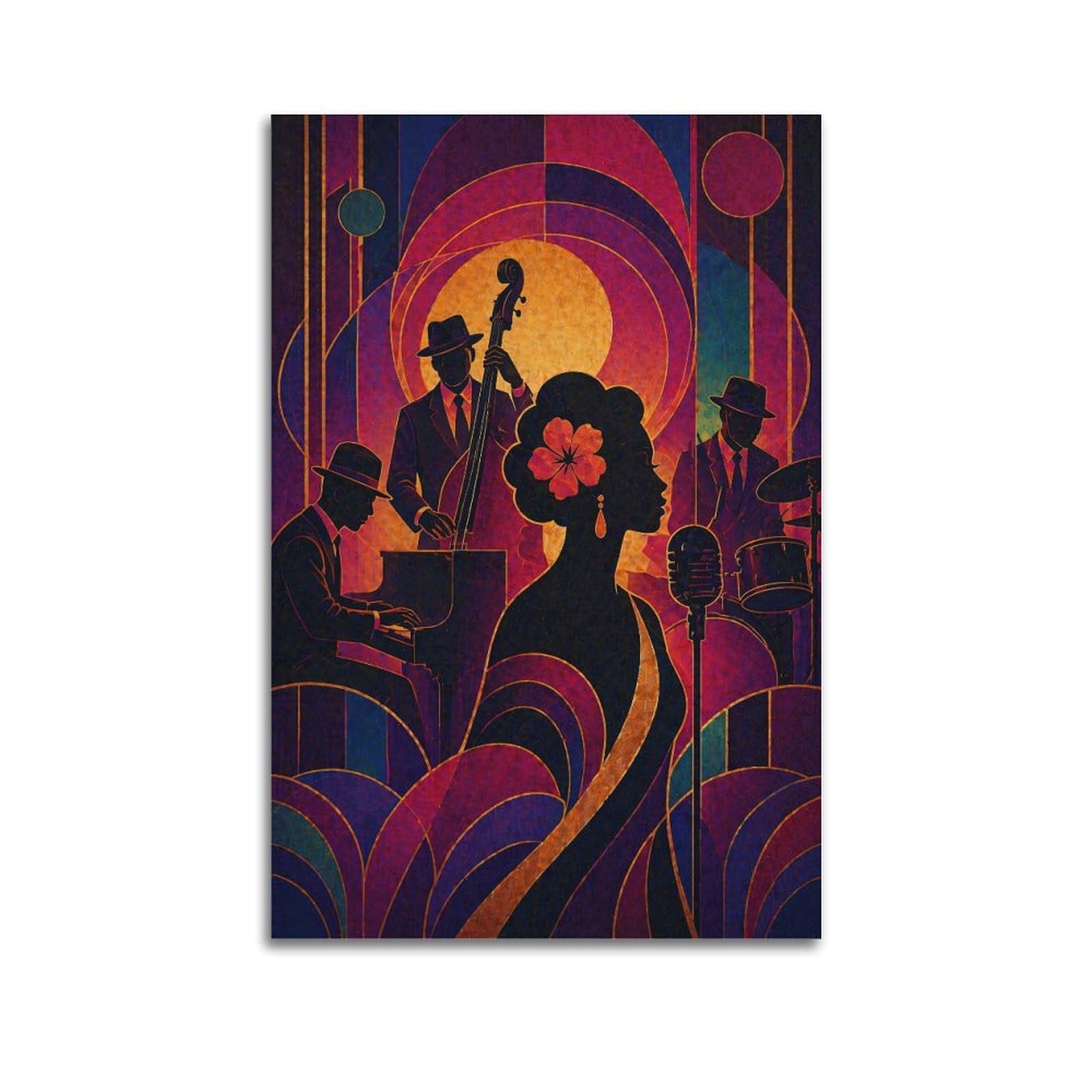 Okngb Unframe-Style Vintage Jazz Singer Style Blues Legend Poster Decorative Painting Canvas Art Picture 24X36inch(60X90cm)