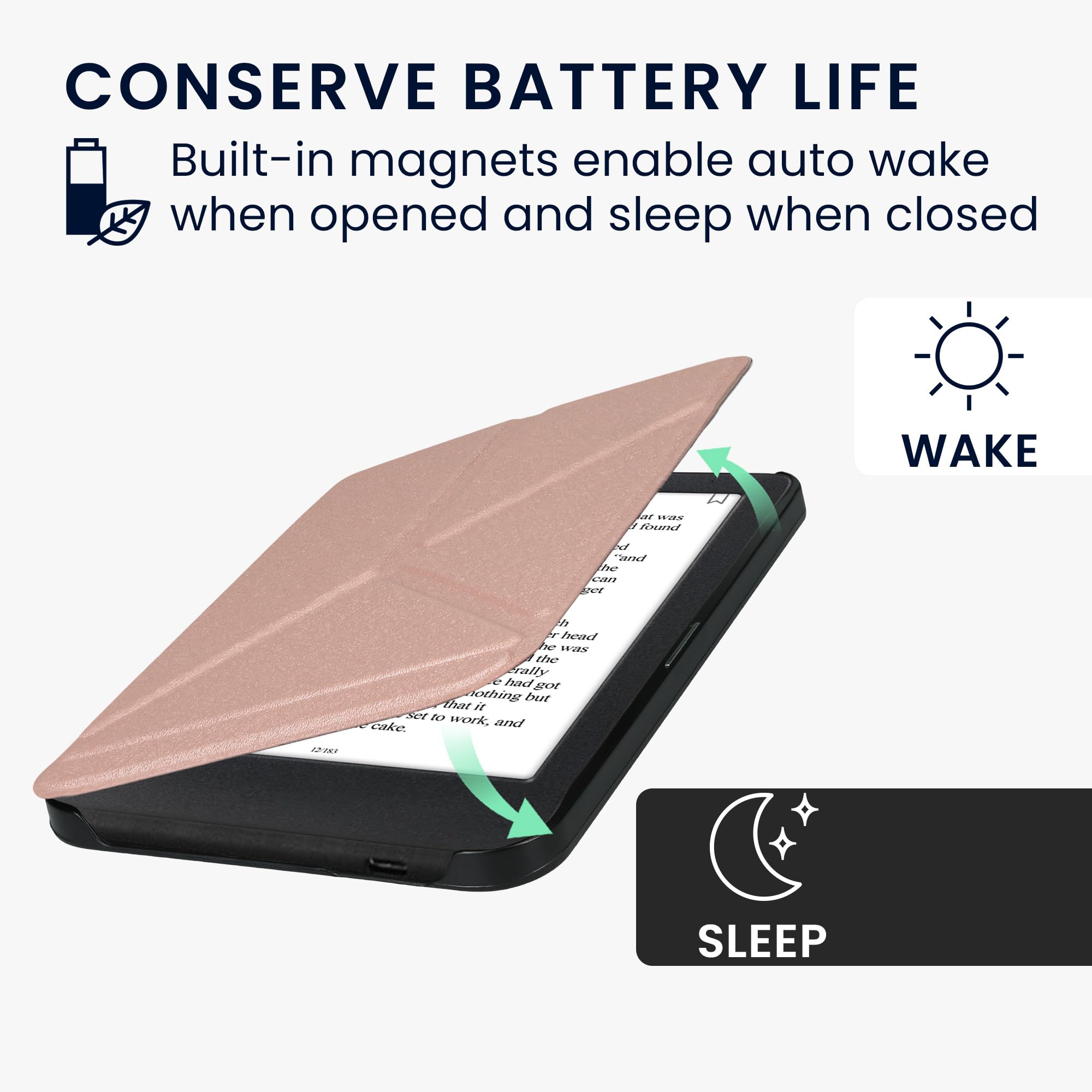Kwmobile Custodia Origami Per Kobo Clara BW/Colour – Pelle PU Con Stand E Chiusura Magnetica