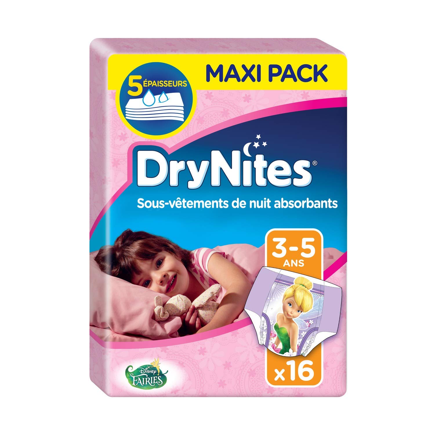 Huggies DryNites Couche de Nuit pour Fille 3-5 Ans 16-23 kg