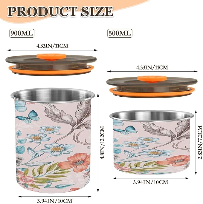 Kigai Deer Flowers Recipiente de Acero Inoxidable 30 oz para Café miniatura 3
