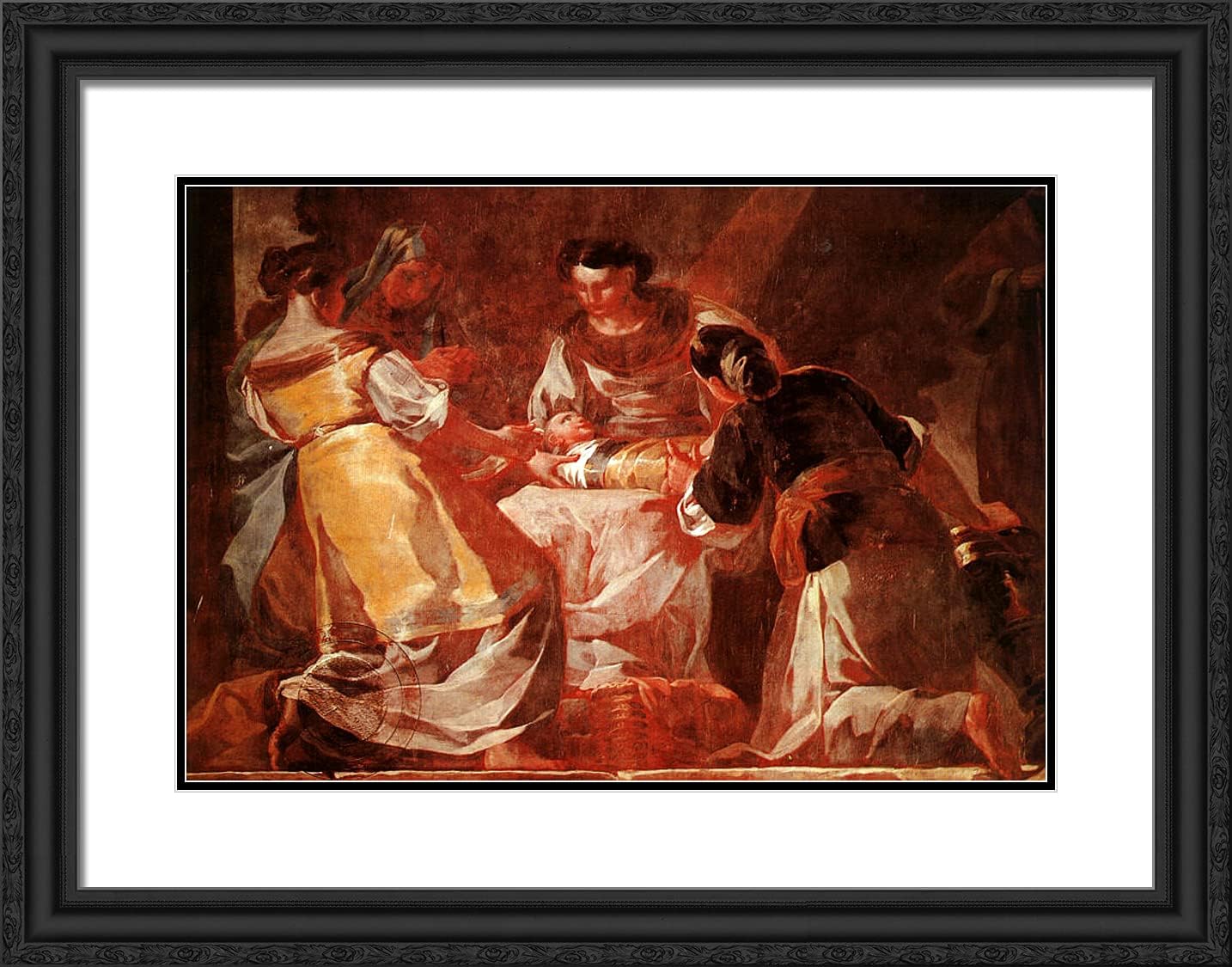 ArtDirect Goya, Francisco 24x19 Gold Ornate Framed Art Print with Double Matting Titled: Birth of the Virgin