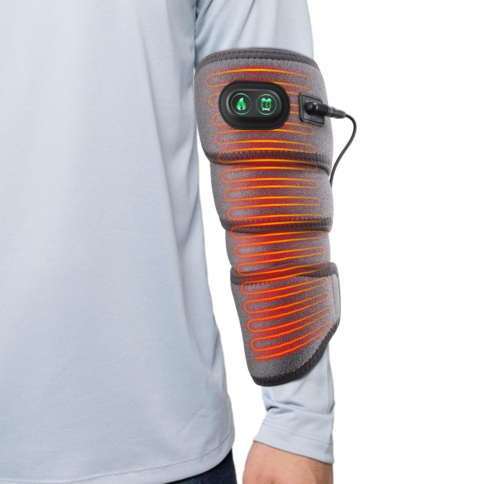 Elbow Heated Pad Wrap for Multiple Body Areas, FSA Eligible, Flexible Electric Heating Pads for Elbow Arm Wrist Ankle Leg Knee, Heated Brace Pad with