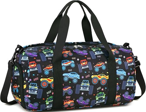 CAMTOP Travel Duffel Bag Women Girls Sport Gym Tote Weekender Overnight Carry-On Bag, C-Car