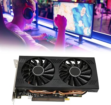 Septpenta RX580 Gaming Graphics Card, 8GB GDDR5 256Bit 1286MHz 7000MHz 256.0GB/S Computer Graphics Card, 8Pin HDMI and 2 X DisplayPorrt Interface Dual Fans Low Noise for Home