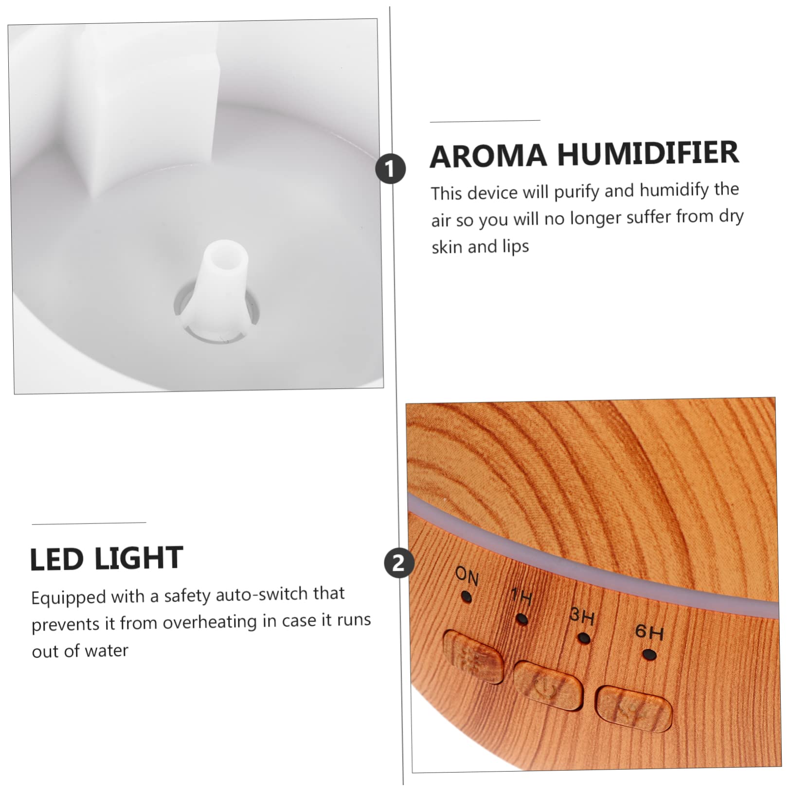 Difusor de Aceites Esenciales 120ml Pp Abs con Luz LED Naranja | Niebla Silenciosa, para Hogar y Oficina, Diseño Compacto con Efecto Aromaterapia