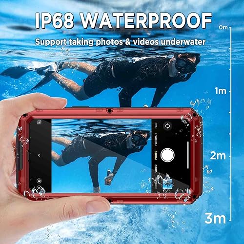 Miniatura 3 de Beasyjoy Funda impermeable para iPhone 14 Pro Max, funda de metal resistente con protector de pantalla integrado, protección de cuerpo completo de