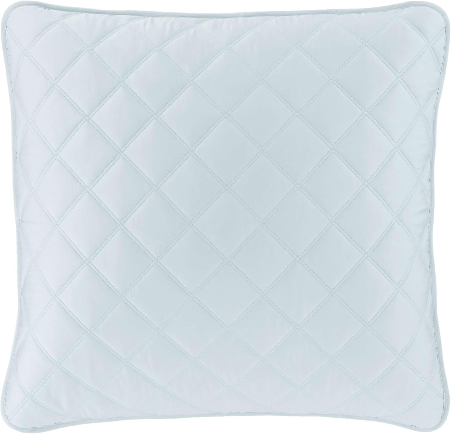 Pine Cone Hill Quilted Silken Solid Robin's Egg Blue Sham, Standard Size, Blue Solid Pattern