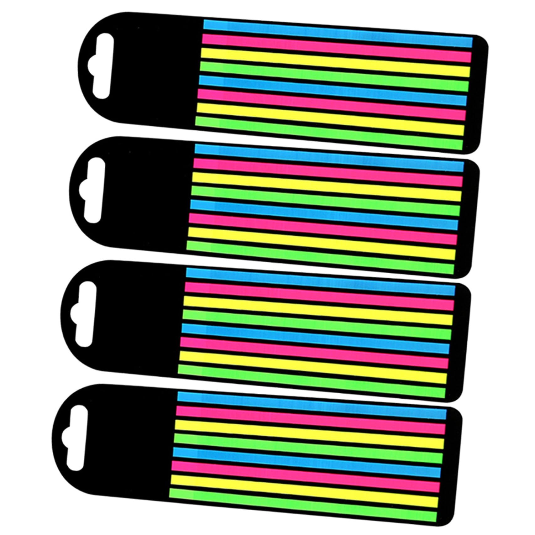 NUOBESTY 3 Ensembles Notes Surligneurs Rubans De Surligneur Bandes De Lecture Transparentes Surligneurs Couleurs Assorties Étiquettes Mobiles Pour Boîtes Onglets De Marqueur Pour 4 boîtes*3