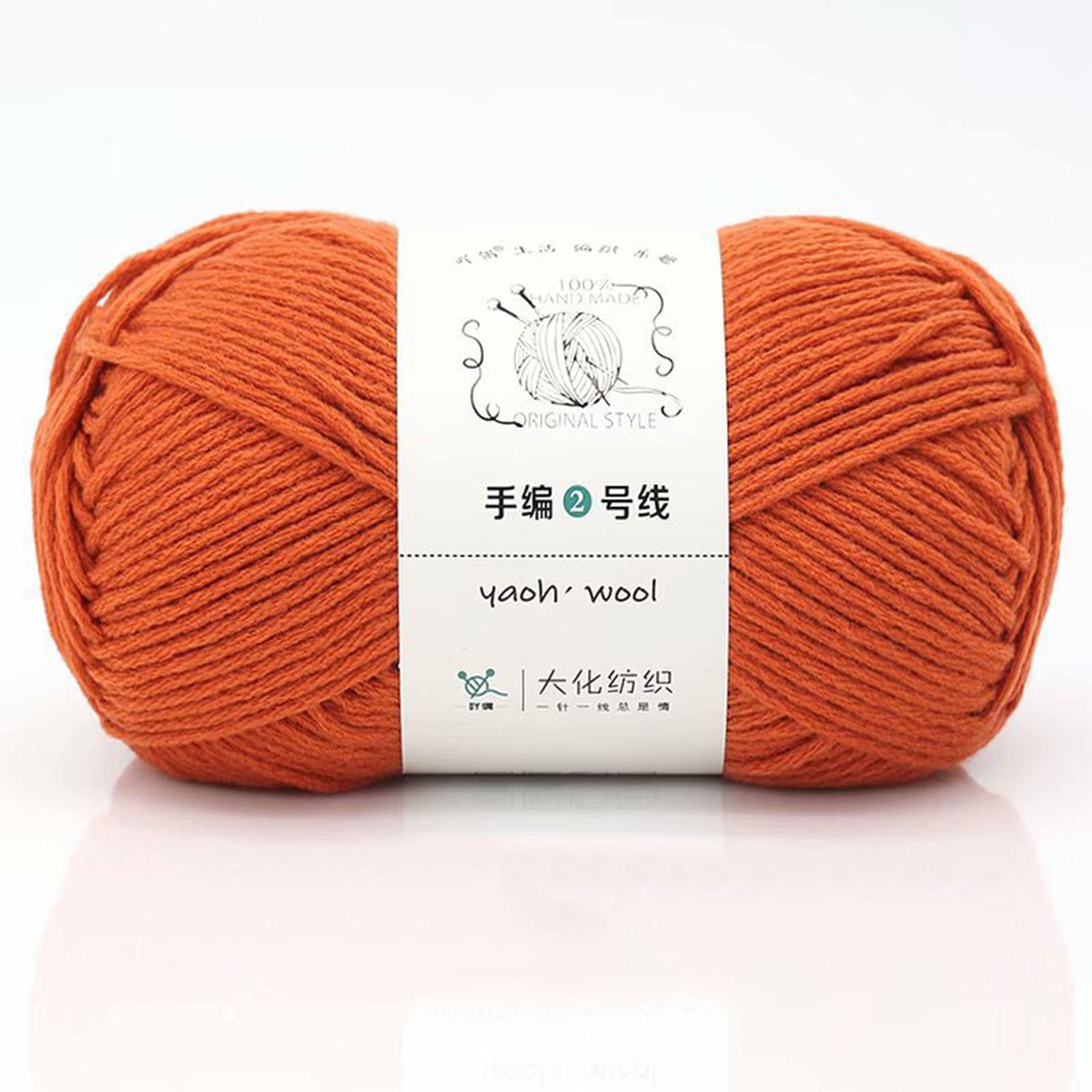 10×100 g de lana de punto doble de algodón 100 % acrílico, gruesa, suave, tejida a mano, colorida, perfecta para cualquier mini proyecto de crochet y tejer (20 ovillos, color 24)