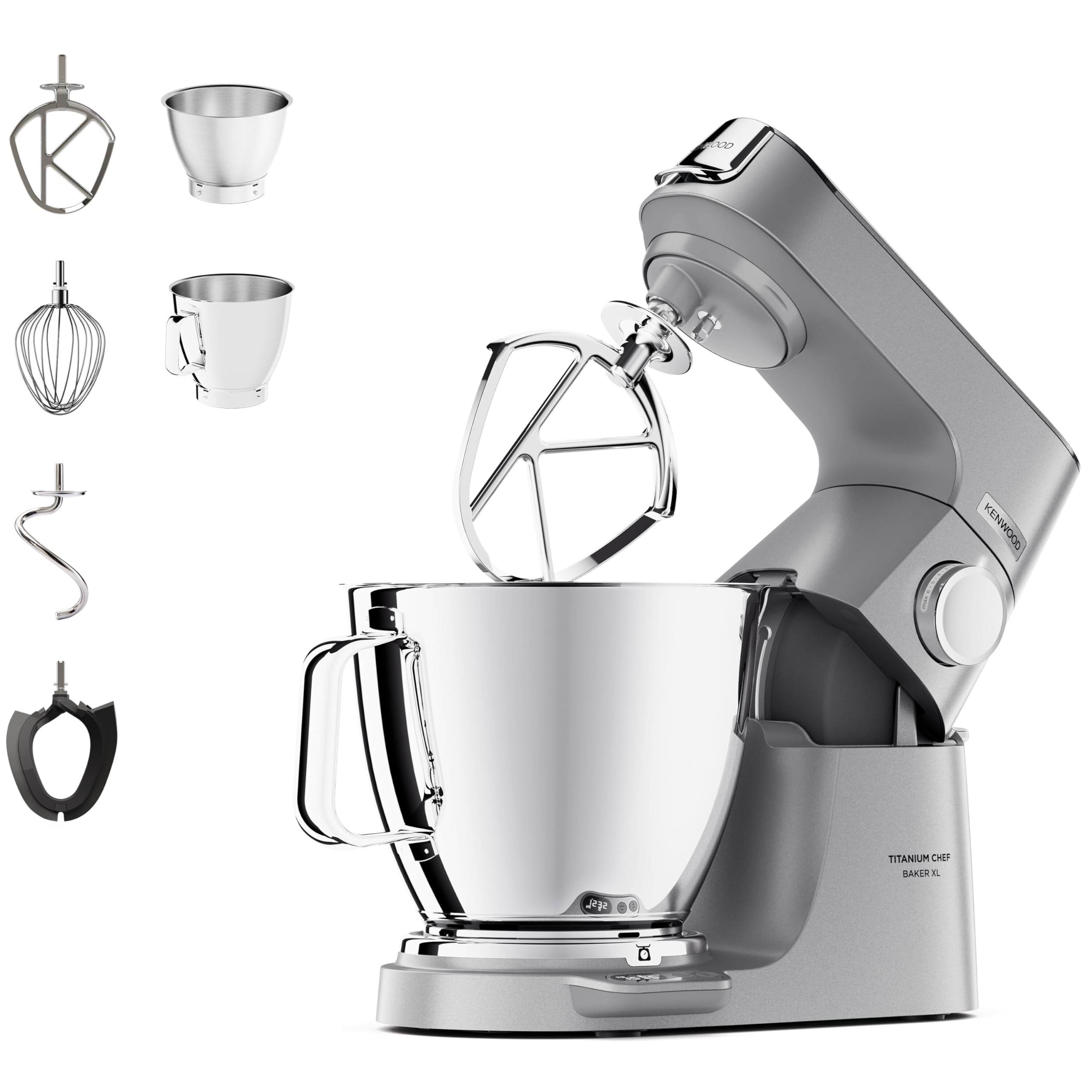 Kenwood Titanium Chef Baker XL - Küchenmaschine 1200W 7L+5L Silber