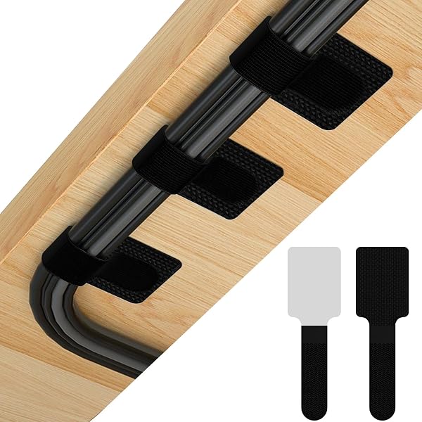 Redamancy Organizador de Cables para Escritorio, 60 Unidades Tiras Reutilizables con Pegamento Ultra Fuerte, Solución Antienredos para Oficina y Hogar - 1