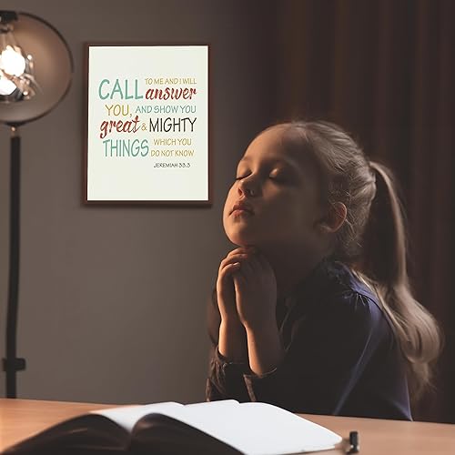 Miniatura 2 de Call To Me - Christian Wall Decor, Inspirational Modern Bible Verse Wall Art Print Is Great Scripture Photo For Living Room Decor, Office Decor,