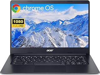 acer Chromebook 314 Laptop for Student & Business, 14" Full HD Touchscreen, 4GB RAM, 64GB eMMC, Intel Celeron N4020, 12.5H Long Battery Life, Intel UHD Graphics, WiFi, Black, Chrome OS