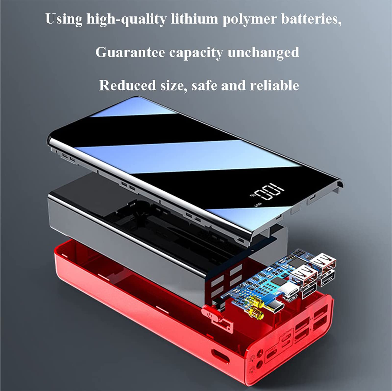 Caricabatterie portatile Power Bank Ricarica rapida Batteria esterna Telefono cellulare Mobile Power Bank Portatile 60000Mah Power Bank Caricabatterie Batteria del telefono Power Bank Banca