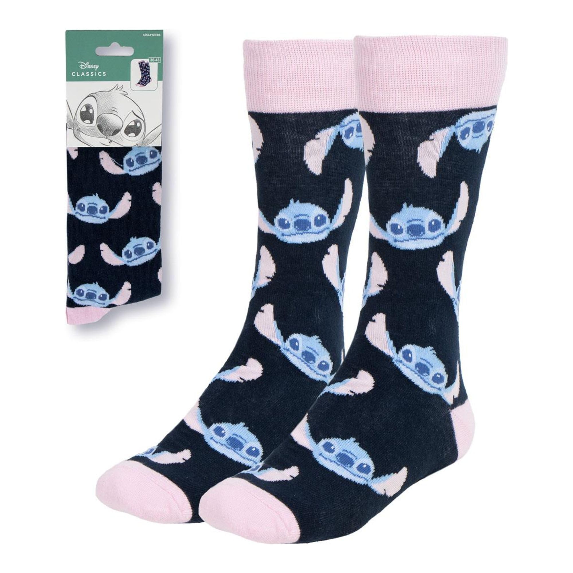 Cerda Unisex Bleu Football Socks Lilo & Stitch´S Face
