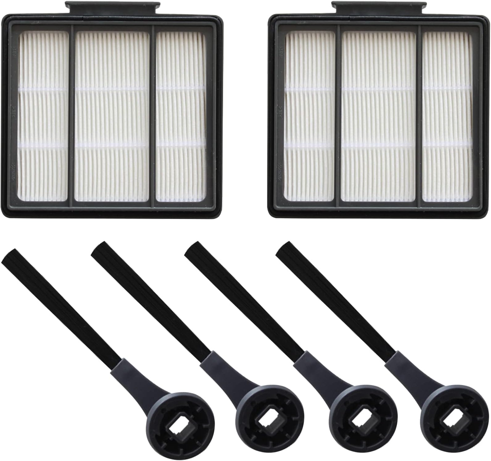 Aolleteau 2 HEPA Filters and 4 Brushes Replacement for Shark IQ