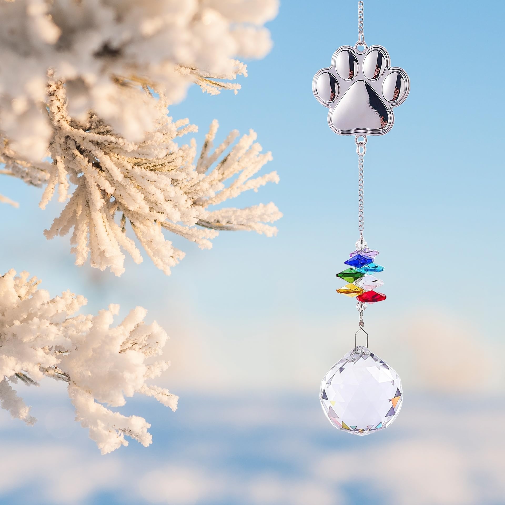 Cynlsum Pet Memorial Gifts Crystal Suncatcher: Dog Memorial - memorials and funerary pet | Mubboo