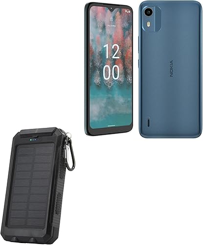 BoxWave - Banco de energía compatible con Nokia C12 – Solar Rejuva PowerPack (10000 mAh), batería de reserva de energía solar de 10000 mAh para
