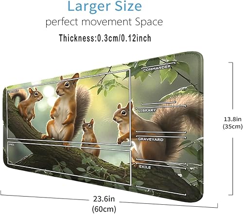 Vista 63 de MTG - Tapete de juego con bordes cosidos, parte inferior de goma antideslizante, tapete de juego TCG para gatos, superficie de goma lisa, tapete