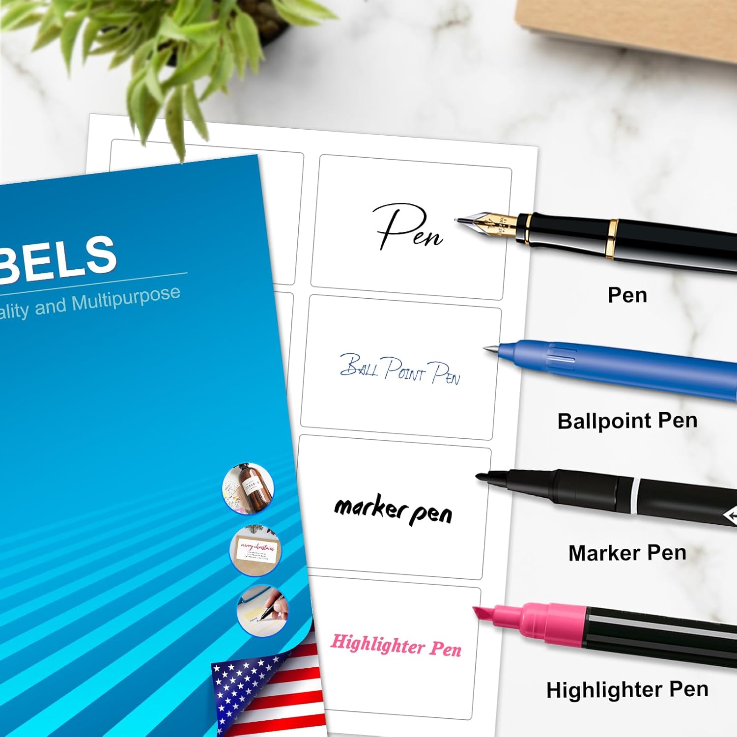 Shipping Address Labels 3 3/8" X 2 1/3" Square White Sticker Labels for Laser & Inkjet Printers,Adhesive Mailing Labels,Label Stickers Adhesive Label(25Sheets,200Labels) - Image 4