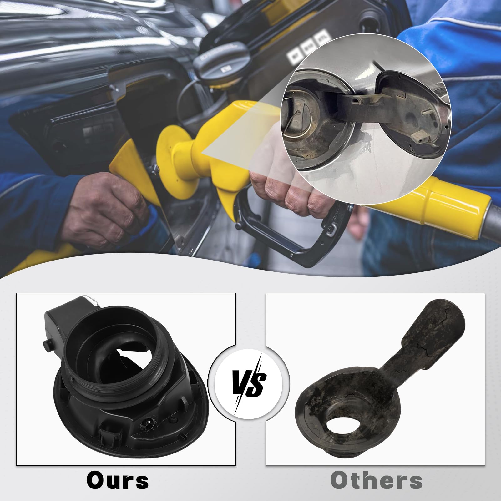 Charnière de trappe à carburant pour 1er E81 E87 51177069449, cache-charnière de trappe à carburant